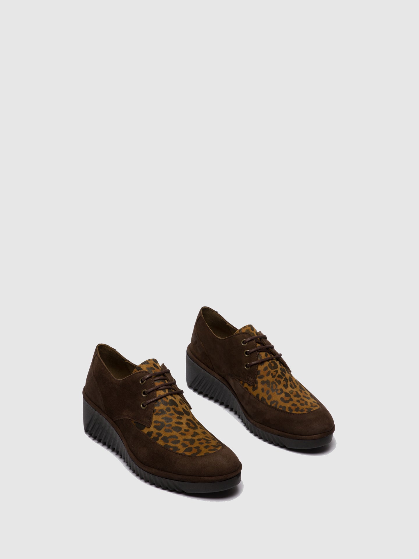 Fly London Sapatos com Atacadores LAEL230FLY SILKY/CHEETAH GROUND/TAN